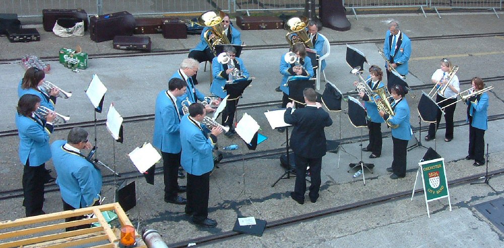 Southampton: Chichester City Band on the Quayside (1)