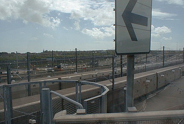 Calais: leaving the Eurotunnel