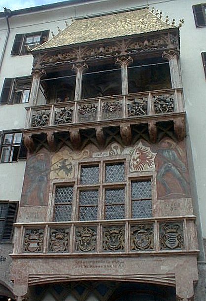 Innsbruck: Detail of a building in the old town