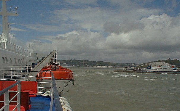 Entering Dover Harbour