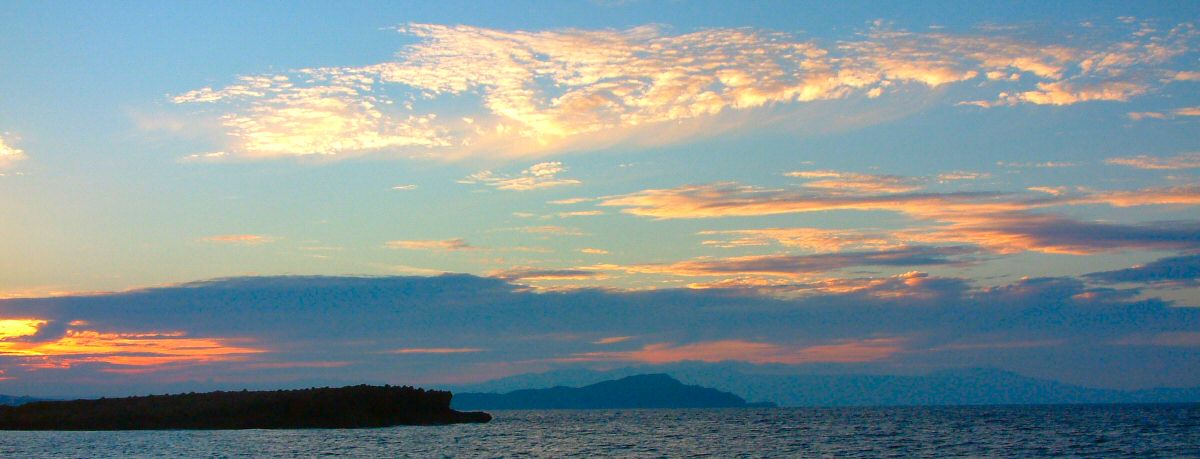Lazaretta Island, Agli Theodori and Rodopos Peninsular at Sunset