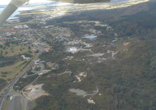 Rotorua: Aerial view from the South