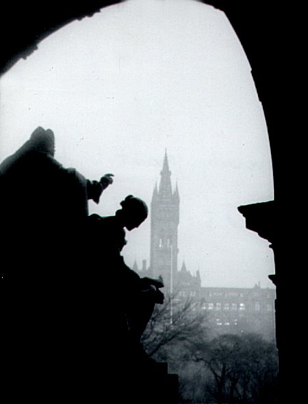 Glasgow: View of University from Kelvingrove Art Gallery, December 1966
