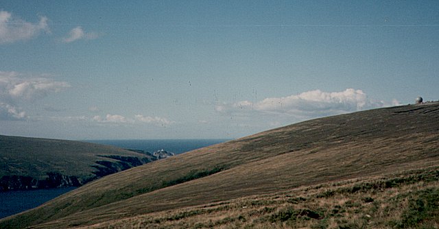 Muckle Flugga from Saxa Vord, Unst, August 1985