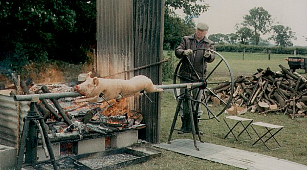 Hillam: Pig roast, 1985
