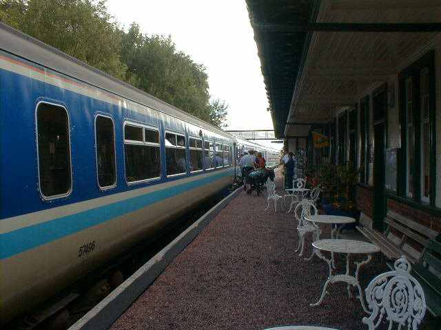The Fort William-bound train at Rannoch Station