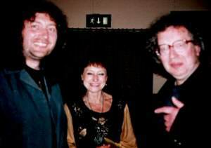 Photo by E O'Keffee: Geoff Stevens points at Maureen Weldon