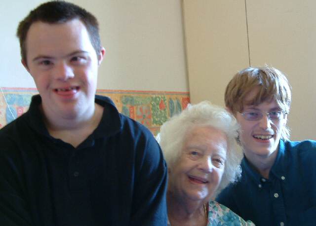 With Grandma & brother Ian