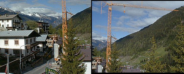 St. Anton: View from bedroom of Kertess Hotel